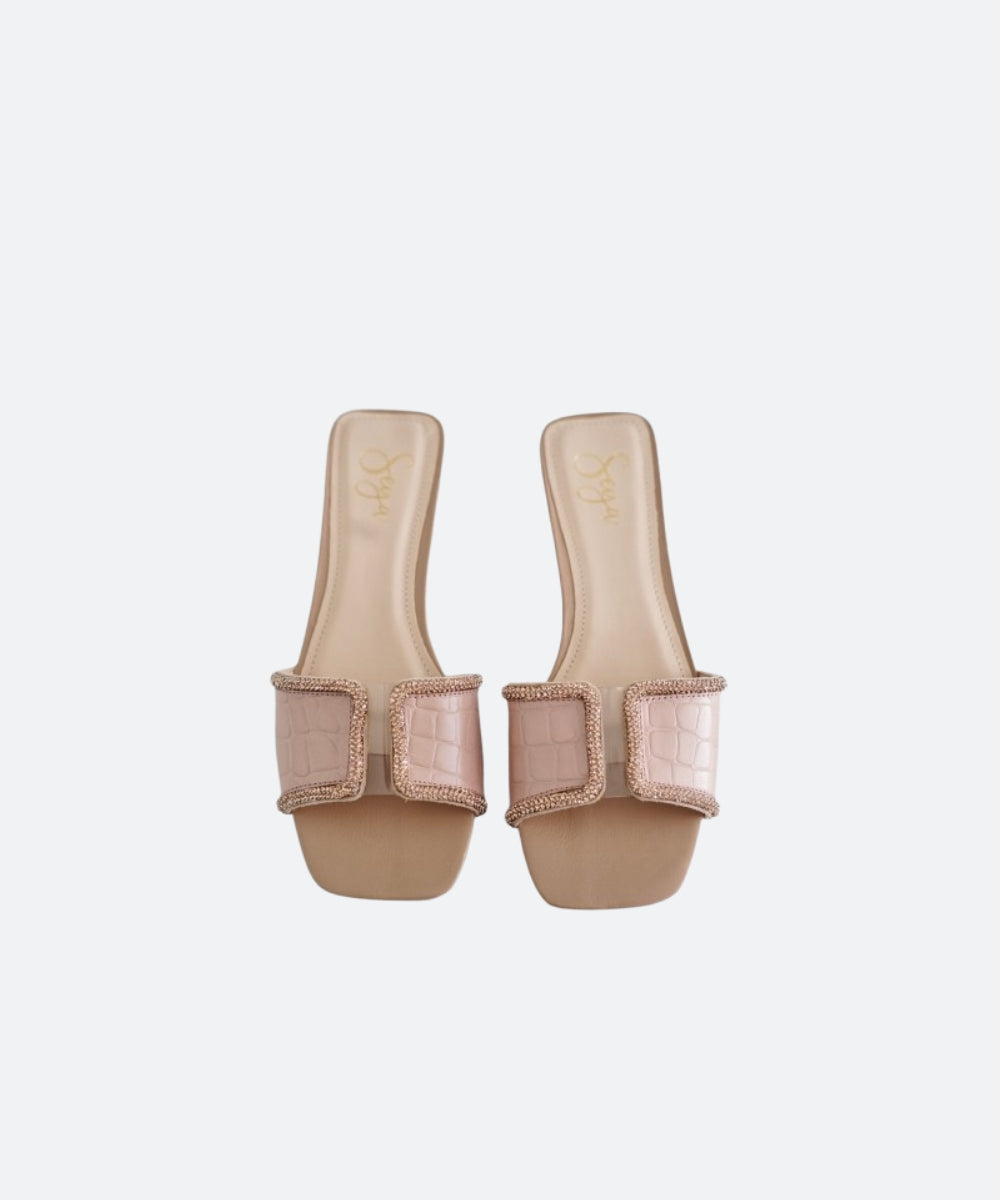 Crocodile Skinned Sandals