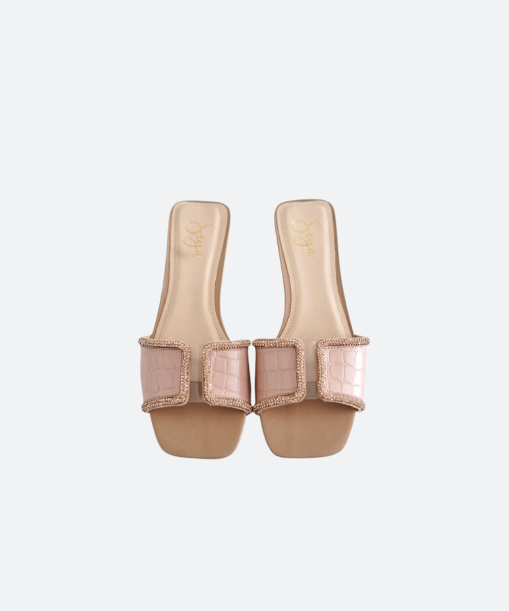 Crocodile Skinned Sandals