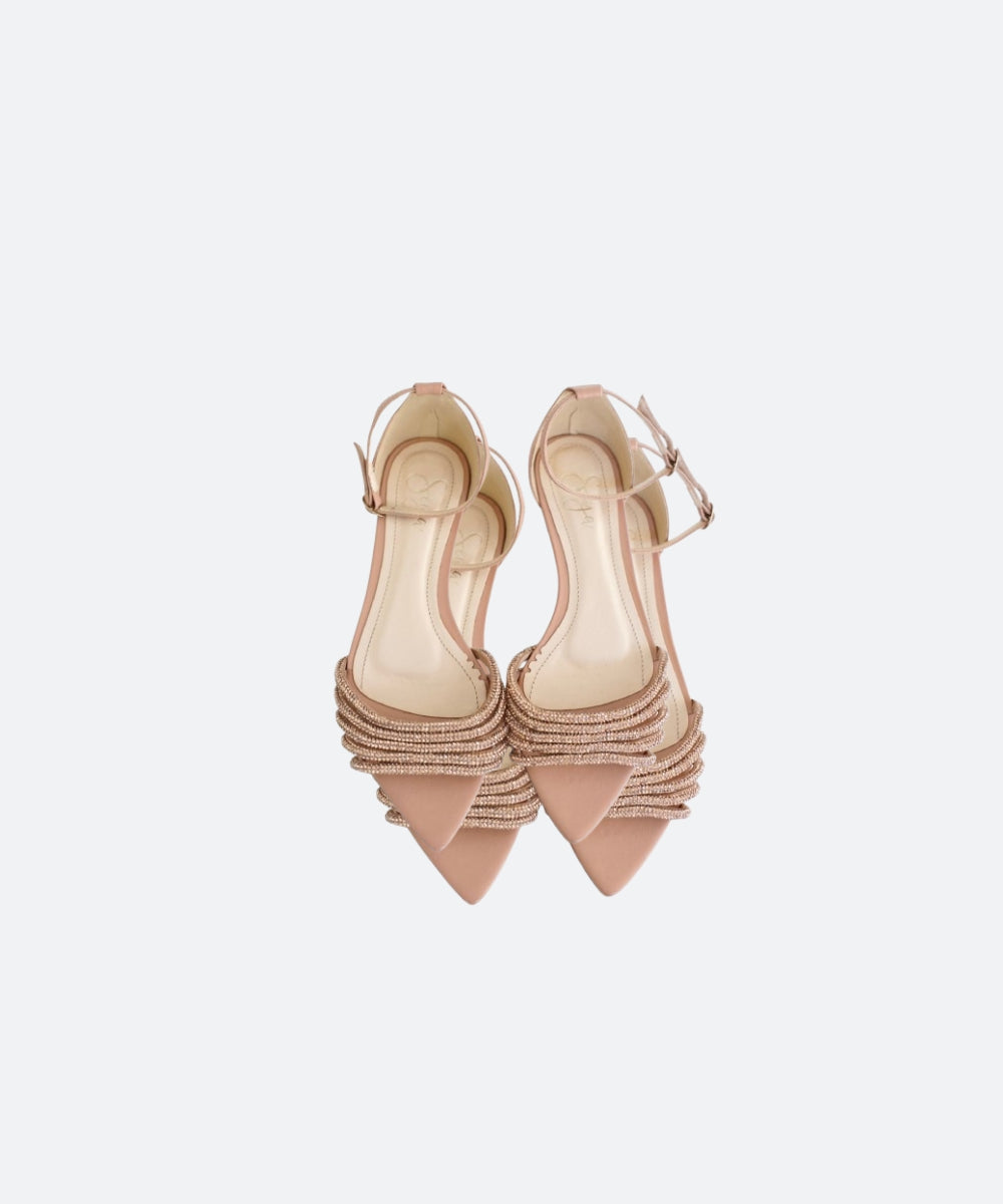 Crystal Sandals with Ankle Strap