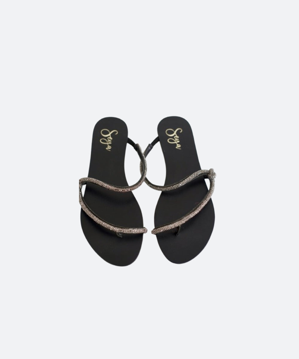 S Curve Embellished Flats